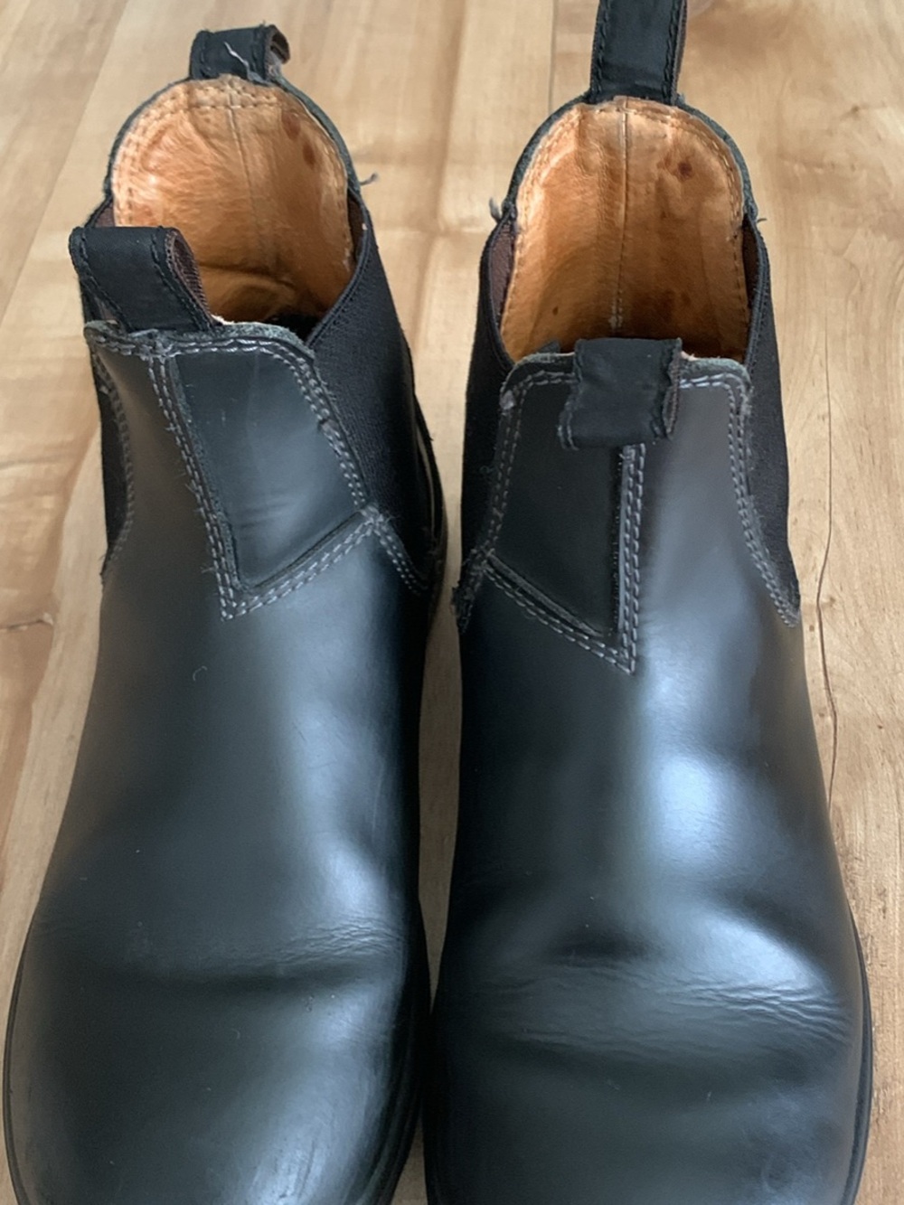 Black Leather Chelsea Boots
